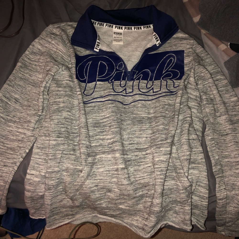 Pink hoodie/ quarter zip